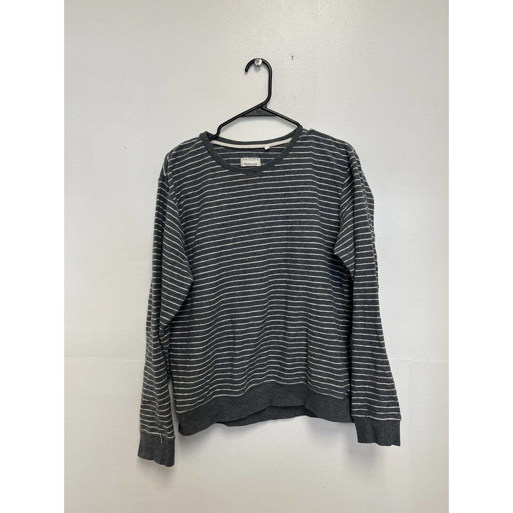 Frank And Oak Striped Crewneck Sweater Pullover medium Pullover Mens